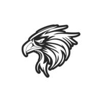 une noir et blanc Aigle logo dans vecteur format.