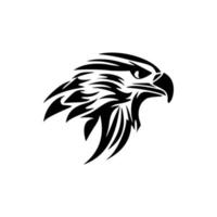 un illustration de une noir et blanc Aigle affiché comme une logo. vecteur