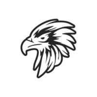 Aigle logo dans noir et blanc vecteur format