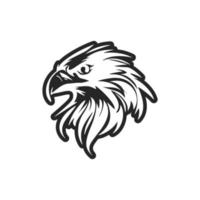 Aigle logo avec une noir et blanc vecteur image