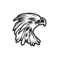 vecteur logo avec noir et blanc Aigle.