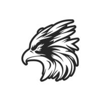 Aigle logo avec noir et blanc vecteur graphique