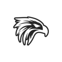 une noir et blanc Aigle logo dans vecteur format.
