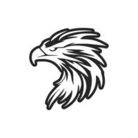 logo avec une noir et blanc Aigle dans vecteur forme