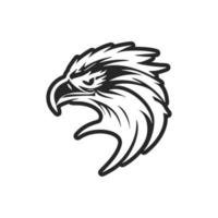 logo avec une noir et blanc image de un Aigle vecteur