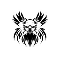 logo avec Aigle dans noir et blanc vecteur art.