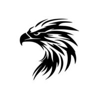 une noir et blanc vecteur logo avec un Aigle.
