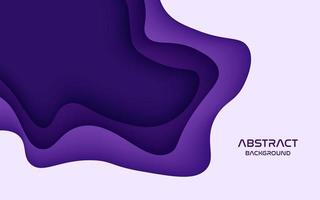 couches de papercut 3d de texture violette multicouches dans la bannière de vecteur de gradient. conception abstraite de fond d'art découpé en papier pour le modèle de site Web. concept de carte topographique ou coupe de papier origami lisse