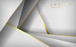 abstrait blanc d'or ligne chevauchement couches luxe moderne texture Contexte. eps10 vecteur