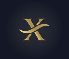 lettre X vague signe logo vecteur