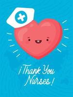 carte de remercier vous infirmières vecteur