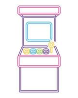 néon arcade console vecteur