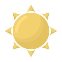 illustration de soleil jaune vecteur