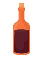 bouteille de vin orange vecteur