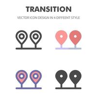 icône de transition. pour la conception de votre site Web, logo, application, interface utilisateur. illustration graphique vectorielle et trait modifiable. eps 10. vecteur