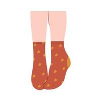 rouge chaussettes paire vecteur