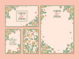 mariage invitations cartes vecteur