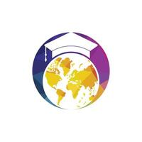 création de logo d'éducation mondiale. inspiration de conception de logo d'éducation moderne. vecteur