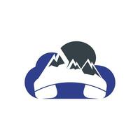 Montagne appel vecteur logo conception modèle. combiné avec Montagne icône logo conception.