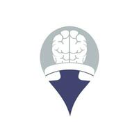 cerveau appel vecteur logo conception modèle.