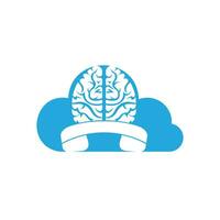 cerveau appel vecteur logo conception modèle.