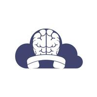 cerveau appel vecteur logo conception modèle.