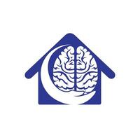 cerveau se soucier vecteur logo conception. Humain cerveau avec main icône logo conception.