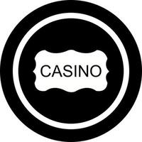 icône de vecteur de signe de casino