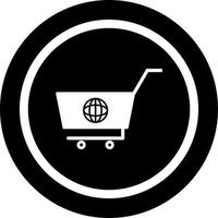 icône de vecteur de shopping mondial unique