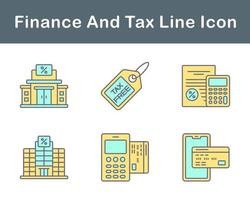 la finance et impôt vecteur icône ensemble