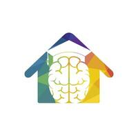 conception d'icônes de cerveau et de graduation cap. création de logos éducatifs et institutionnels. vecteur