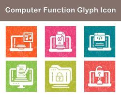 ordinateur une fonction vecteur icône ensemble