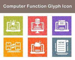 ordinateur une fonction vecteur icône ensemble