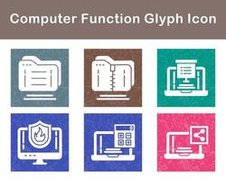 ordinateur une fonction vecteur icône ensemble