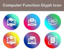 ordinateur une fonction vecteur icône ensemble