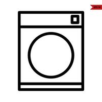 icône de ligne de machine à laver vecteur