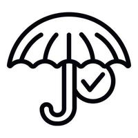 parapluie se soucier icône contour vecteur. médical se soucier vecteur