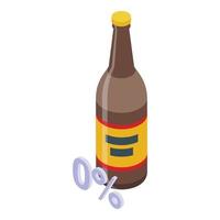 non alcoolique Bière un soda icône isométrique vecteur. boisson bar vecteur