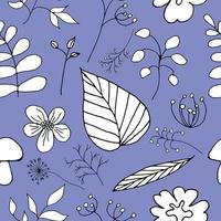 motif floral sans soudure de vecteur sur fond lilas