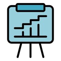 analytique rapport icône vecteur plat