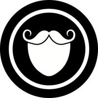 icône de vecteur de barbe et de moustache