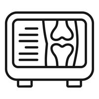 OS radiographie icône contour vecteur. médical douleur vecteur