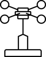 anémomètre, ligne vecteur icône sur transparent Contexte. contour anémomètre, ligne vecteur icône.