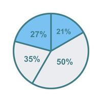 icône de vecteur de graphique à secteurs