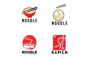 logo de nouilles, vecteur de ramen, cuisine chinoise, conception de marque de restauration rapide, marque de produit, café, logo d'entreprise