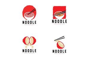 logo de nouilles, vecteur de ramen, cuisine chinoise, conception de marque de restauration rapide, marque de produit, café, logo d'entreprise