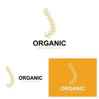 blé riz logo, agricole biologique les plantes vecteur, luxe conception d'or boulangerie Ingrédients vecteur