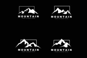 création de logo de montagne, lieu de vecteur pour randonneur amoureux de la nature