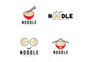 logo de nouilles, vecteur de ramen, cuisine chinoise, conception de marque de restauration rapide, marque de produit, café, logo d'entreprise