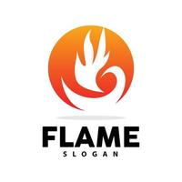 rouge flamme logo, brûlant chaleur Feu vecteur, Feu logo modèle icône conception vecteur